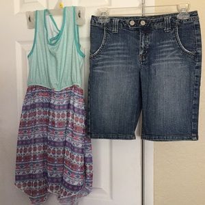Set 2 pieces short and dress limited too size 8